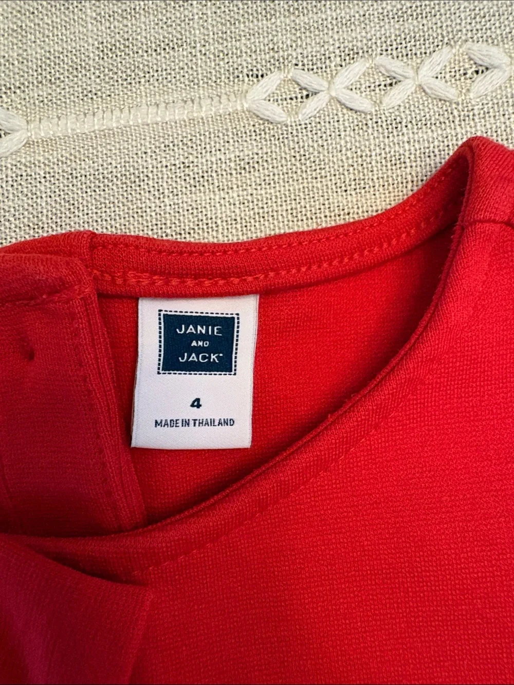 Janie and Jack Red Bow-Front Pleated Dress